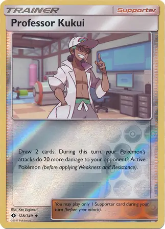 128/149 Professor Kukui SUM Uncommon Reverse Holo