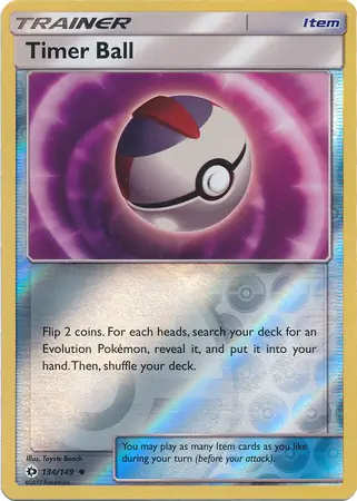 134/149 Timer Ball SUM Uncommon Reverse Holo