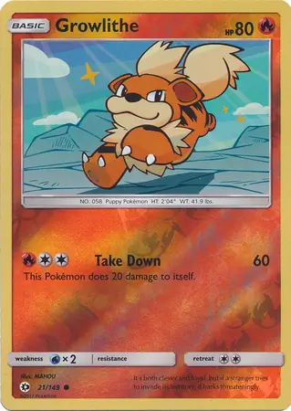 21/149 Growlithe SUM Common Reverse Holo