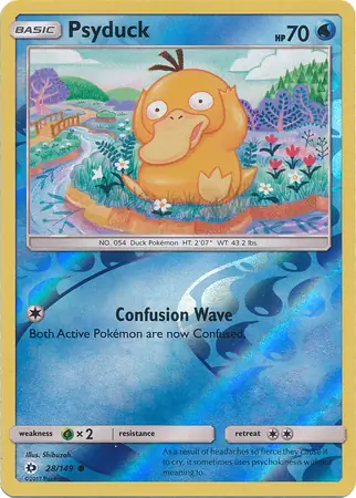 28/149 Psyduck SUM Common Reverse Holo