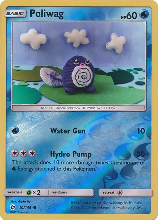 30/149 Poliwag SUM Common Reverse Holo