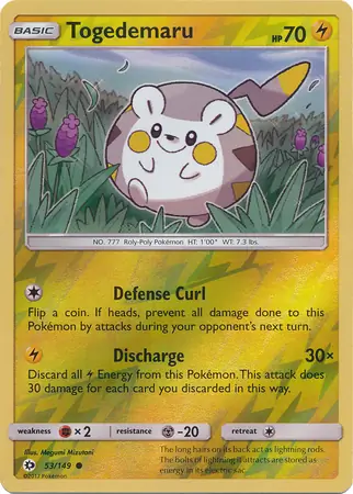 53/149 Togedemaru SUM Common Reverse Holo