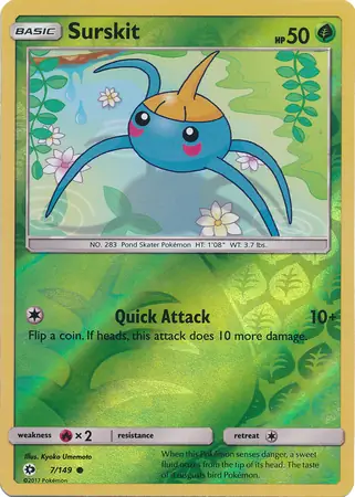 7/149 Surskit SUM Common Reverse Holo