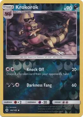 84/149 Krokorok SUM Uncommon Reverse Holo