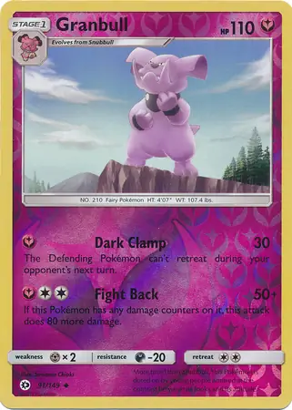91/149 Granbull SUM Uncommon Reverse Holo