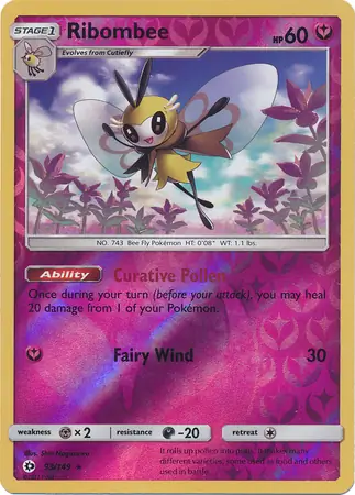 93/149 Ribombee SUM Rare Holo Reverse Holo