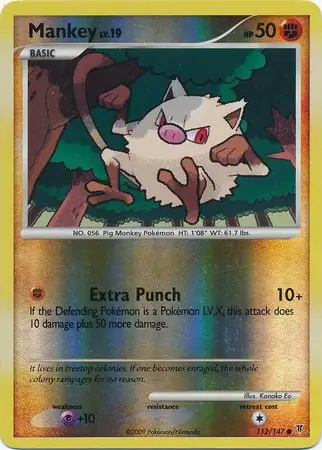 112/147 Mankey SV Common Reverse Holo