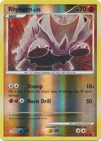 122/147 Rhyhorn SV Common Reverse Holo