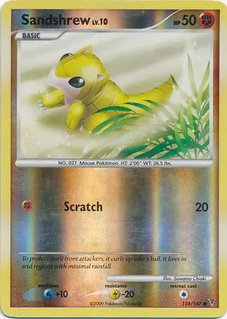 124/147 Sandshrew SV Common Reverse Holo