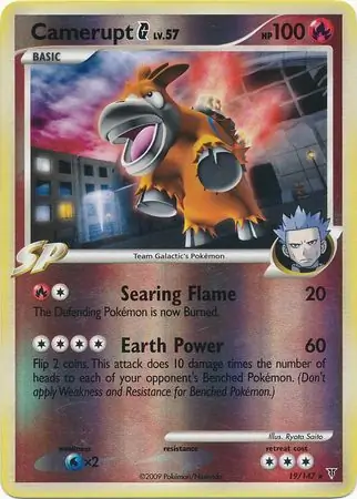 19/147 Camerupt Pokémon G SV Rare Reverse Holo
