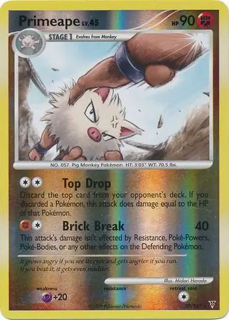 39/147 Primeape SV Rare Reverse Holo