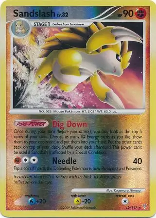42/147 Sandslash SV Rare Reverse Holo