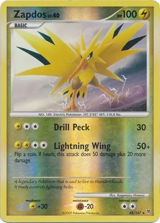 48/147 Zapdos SV Rare Reverse Holo