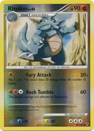 80/147 Rhydon SV Uncommon Reverse Holo