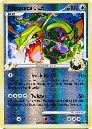 8/147 Rayquaza Pokémon C SV Rare Holo Reverse Holo