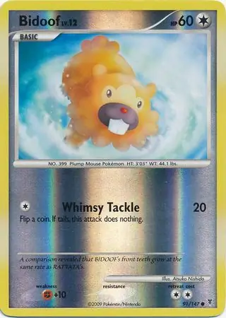 91/147 Bidoof SV Common Reverse Holo