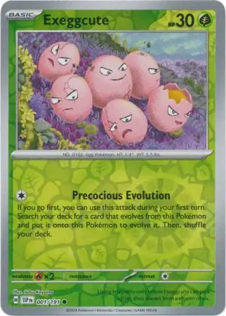 Exeggcute Surging Sparks 001/191 Common Reverse Holo