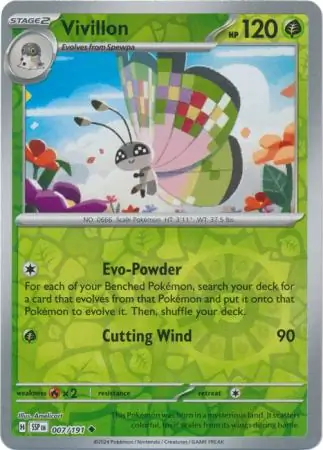 007/191 Vivillon SSP Uncommon Reverse Holo
