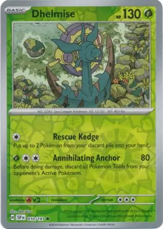 Dhelmise Surging Sparks 010/191 Common Reverse Holo
