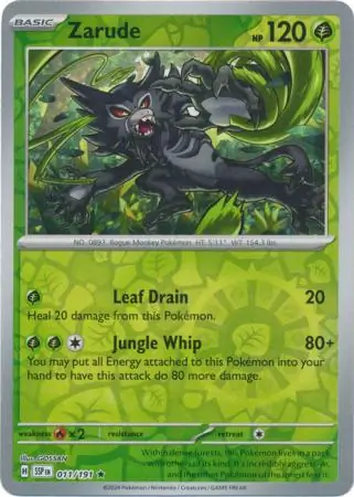 011/191 Zarude SSP Rare Reverse Holo