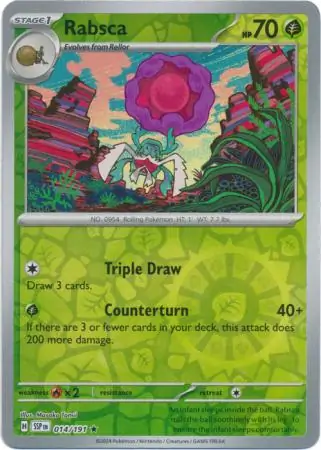014/191 Rabsca SSP Rare Reverse Holo