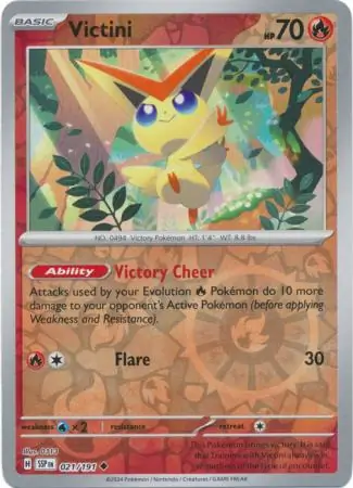 Victini Surging Sparks 021/191 Uncommon Reverse Holo