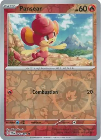 Pansear Surging Sparks 022/191 Common Reverse Holo