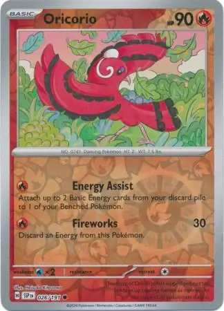 Oricorio Surging Sparks 026/191 Common Reverse Holo
