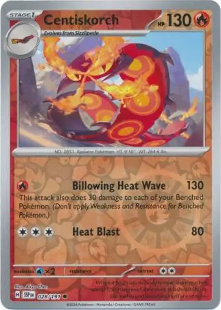 Centiskorch Surging Sparks 028/191 Common Reverse Holo