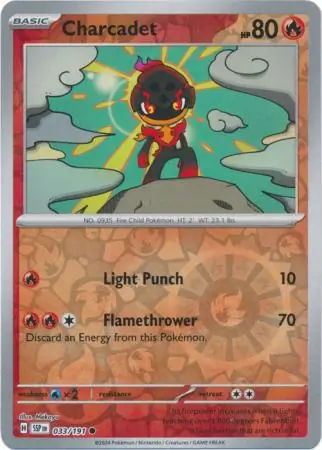 Charcadet Surging Sparks 033/191 Common Reverse Holo