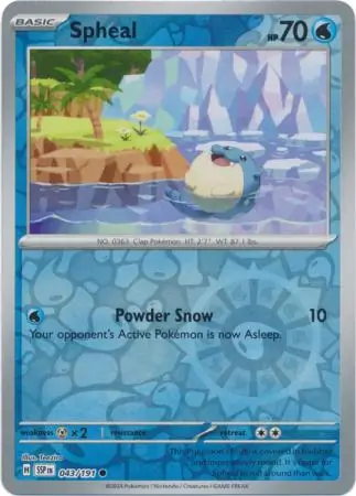 Spheal Surging Sparks 043/191 Common Reverse Holo