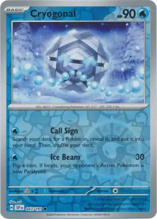 Cryogonal Surging Sparks 047/191 Common Reverse Holo