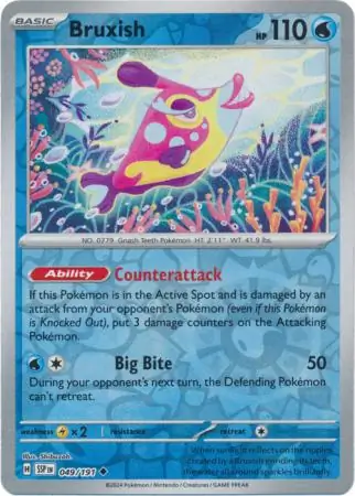 Bruxish Surging Sparks 049/191 Uncommon Reverse Holo