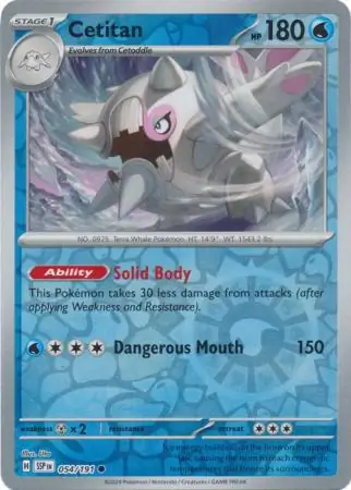 Cetitan Surging Sparks 054/191 Common Reverse Holo