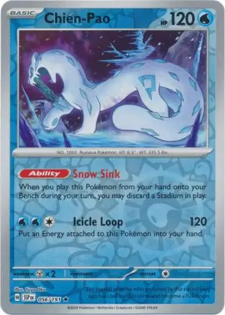 Chien-Pao Surging Sparks 056/191 Rare Reverse Holo