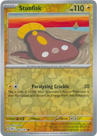 Stunfisk Surging Sparks 064/191 Common Reverse Holo