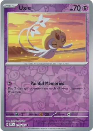 Uxie Surging Sparks 078/191 Common Reverse Holo