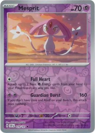 Mesprit Surging Sparks 079/191 Common Reverse Holo
