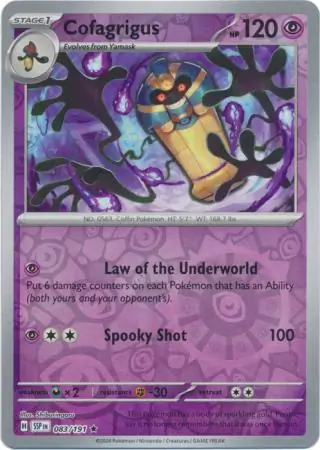 Cofagrigus Surging Sparks 083/191 Rare Reverse Holo