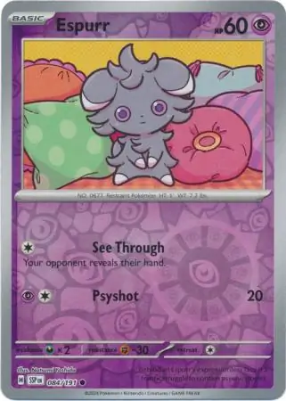 Espurr Surging Sparks 084/191 Common Reverse Holo