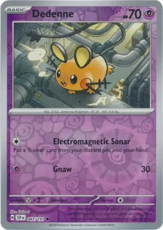 Dedenne Surging Sparks 087/191 Common Reverse Holo