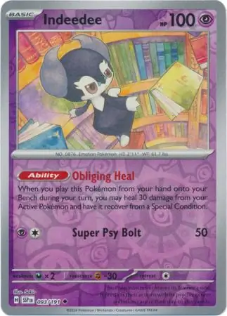Indeedee Surging Sparks 093/191 Uncommon Reverse Holo