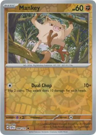 Mankey Surging Sparks 098/191 Common Reverse Holo