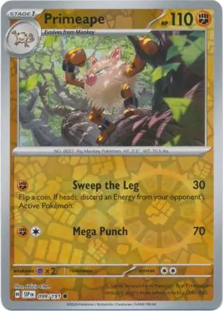 Primeape Surging Sparks 099/191 Common Reverse Holo