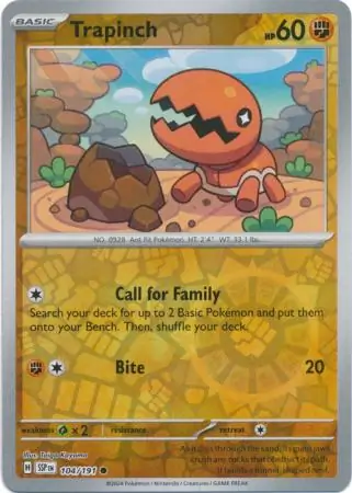 Trapinch Surging Sparks 104/191 Common Reverse Holo