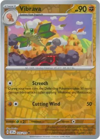 Vibrava Surging Sparks 105/191 Common Reverse Holo