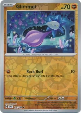 Glimmet Surging Sparks 114/191 Common Reverse Holo