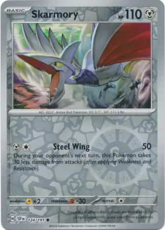 Skarmory Surging Sparks 124/191 Common Reverse Holo