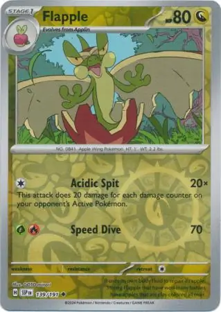 Flapple Surging Sparks 139/191 Uncommon Reverse Holo