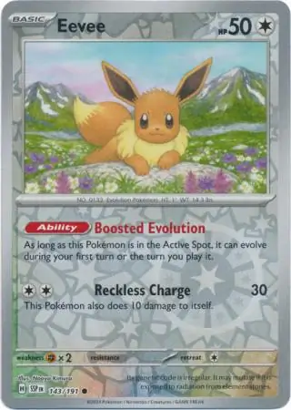 Eevee Surging Sparks 143/191 Common Reverse Holo